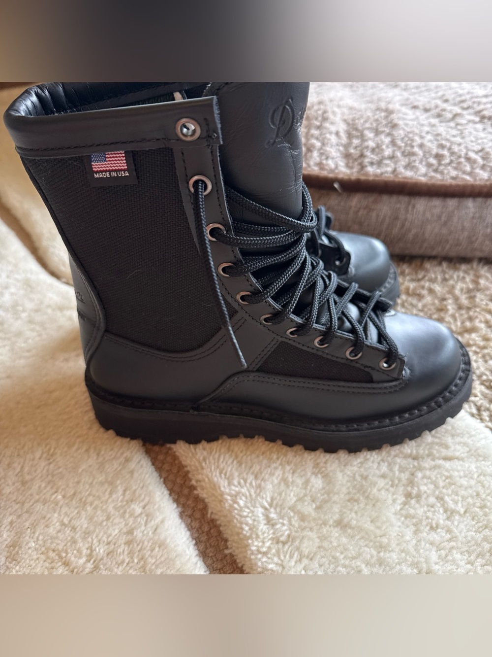 Danner W's Acadia 400 G 8" Work Boots Size USW 5.5 M Leather Vibram USA 22600